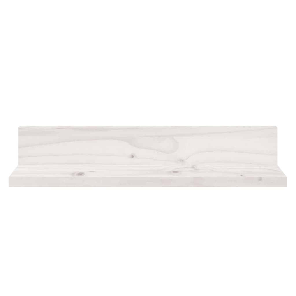 vidaXL Półki ścienne, 2 szt., białe, 50x11x9 cm, drewno sosnowe