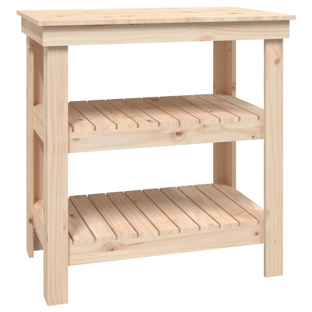 vidaXL Stolik roboczy, 78,5x50x80 cm, lite drewno sosnowe