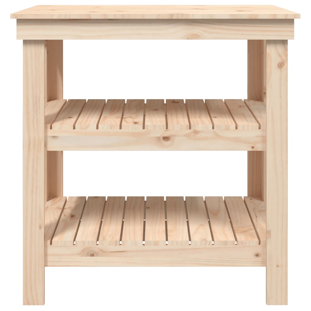 vidaXL Stolik roboczy, 78,5x50x80 cm, lite drewno sosnowe