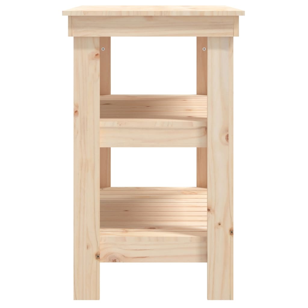 vidaXL Stolik roboczy, 78,5x50x80 cm, lite drewno sosnowe