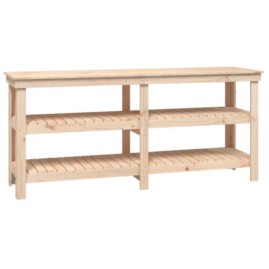 vidaXL Stolik roboczy, 181x50x80 cm, lite drewno sosnowe