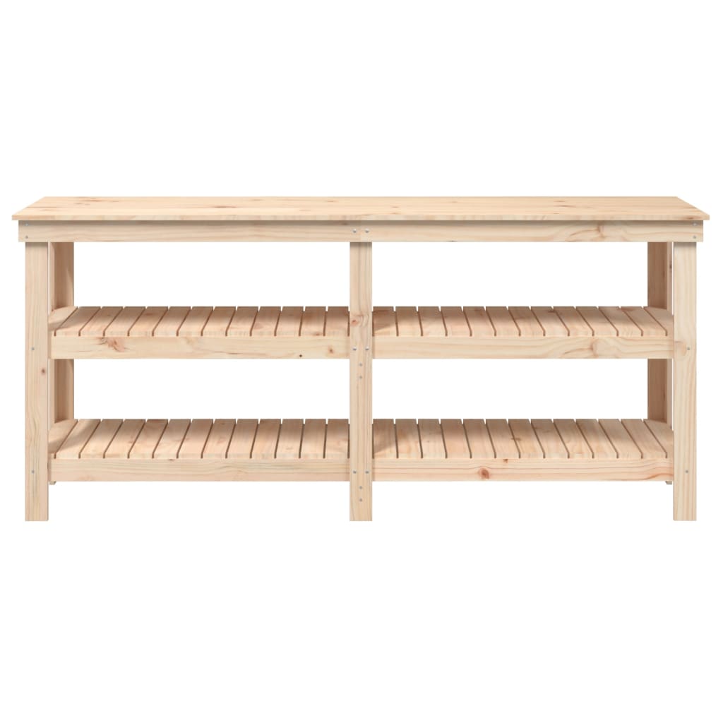 vidaXL Stolik roboczy, 181x50x80 cm, lite drewno sosnowe