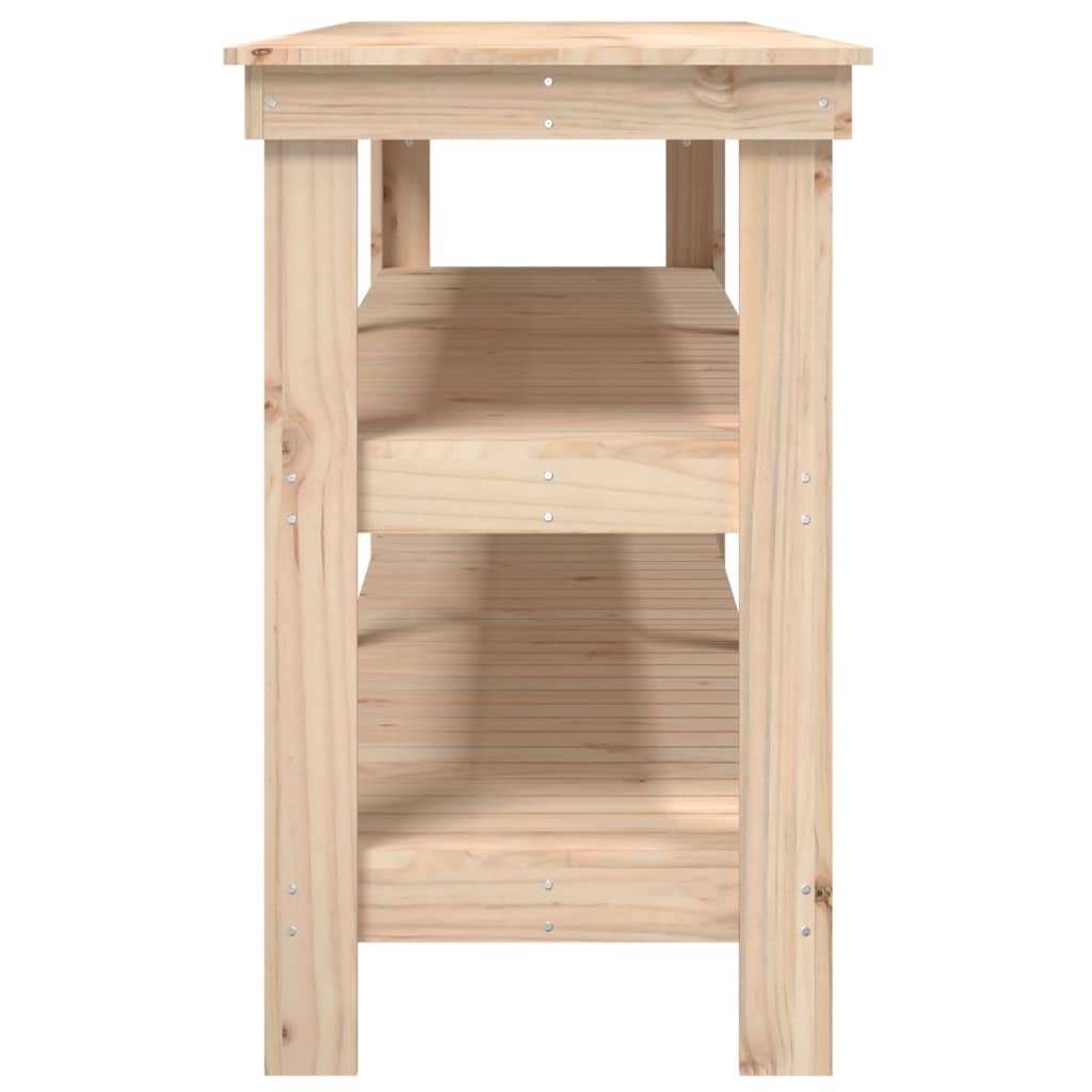 vidaXL Stolik roboczy, 181x50x80 cm, lite drewno sosnowe