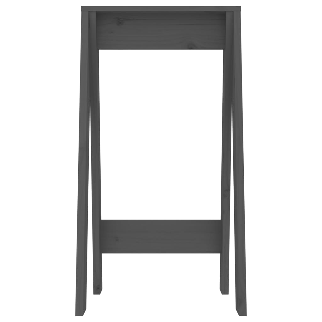 vidaXL Stołki, 2 szt., szare, 40x40x75 cm, lite drewno sosnowe