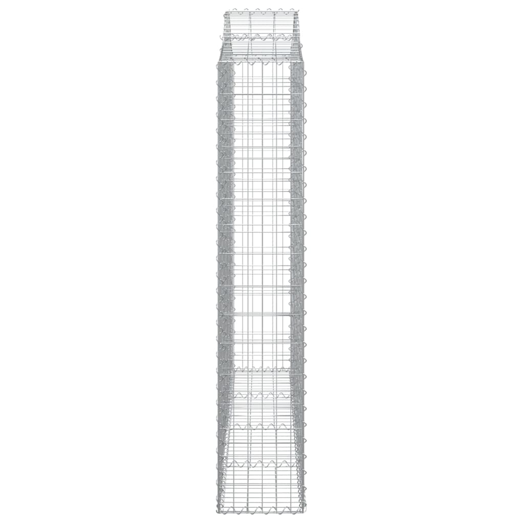 vidaXL Łukowaty kosz gabionowy 200x30x160/180 cm, galwanizowane żelazo