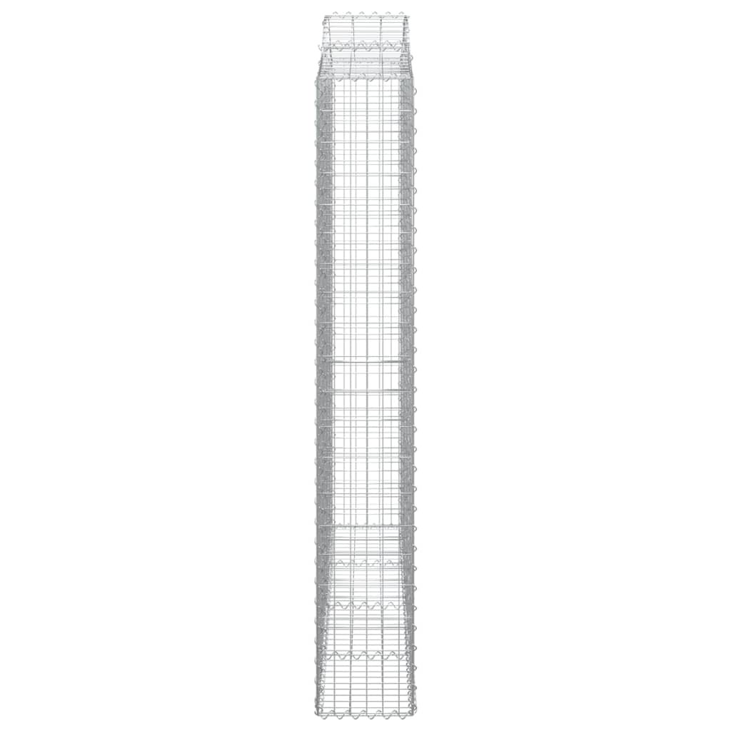 vidaXL Łukowaty kosz gabionowy 200x30x200/220 cm, galwanizowane żelazo