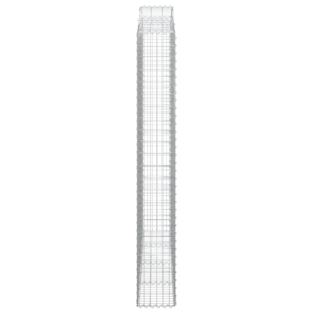 vidaXL Łukowaty kosz gabionowy 200x30x220/240 cm, galwanizowane żelazo