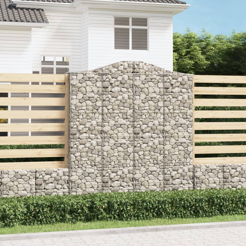 vidaXL Łukowaty kosz gabionowy 200x30x220/240 cm, galwanizowane żelazo
