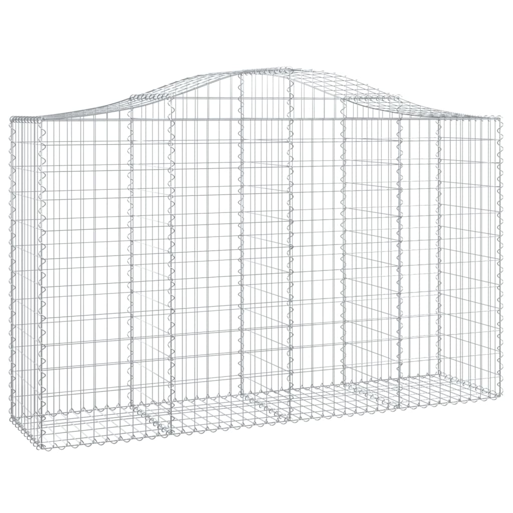 vidaXL Łukowaty kosz gabionowy 200x50x120/140 cm, galwanizowane żelazo