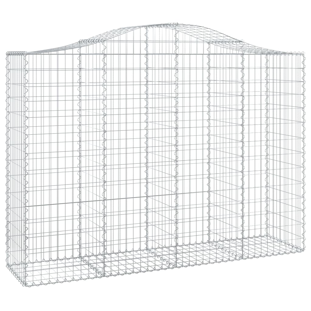 vidaXL Łukowaty kosz gabionowy 200x50x140/160 cm, galwanizowane żelazo