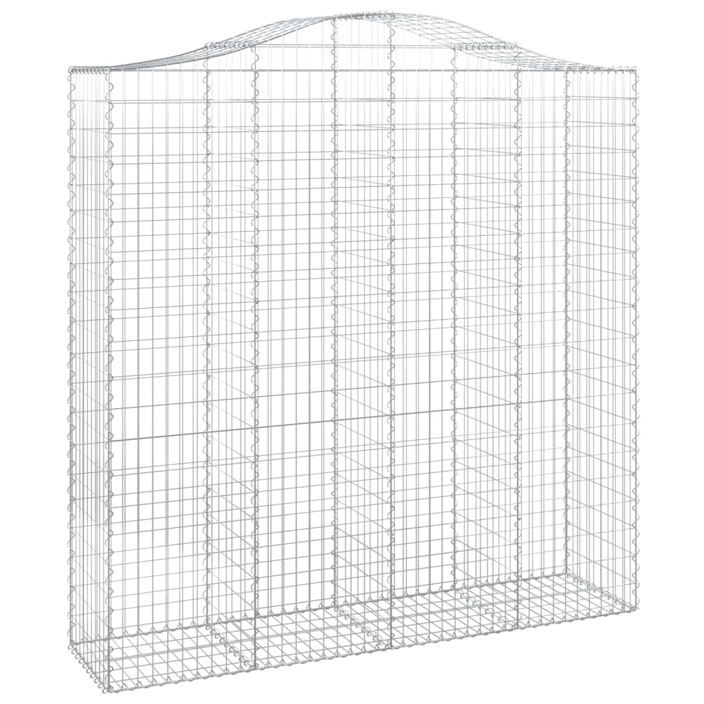 vidaXL Łukowaty kosz gabionowy 200x50x200/220 cm, galwanizowane żelazo