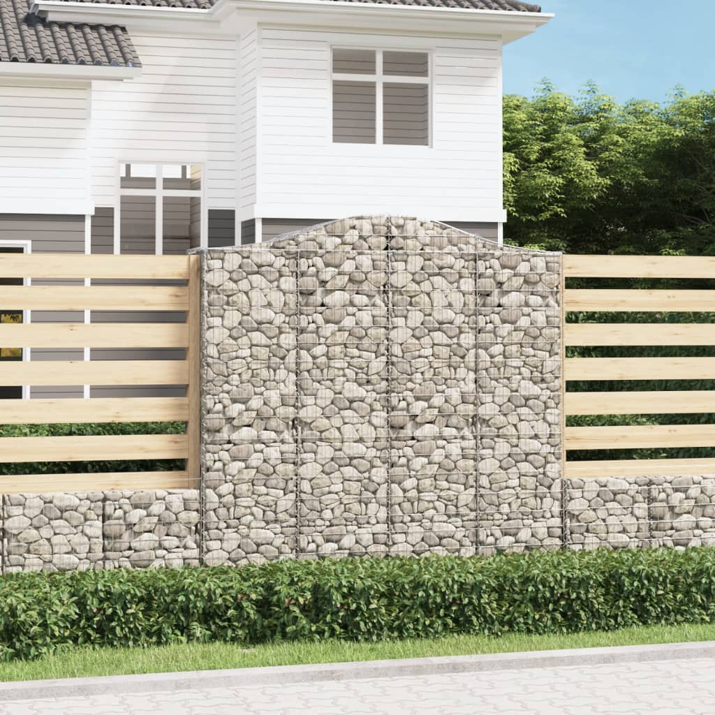 vidaXL Łukowaty kosz gabionowy 200x50x200/220 cm, galwanizowane żelazo