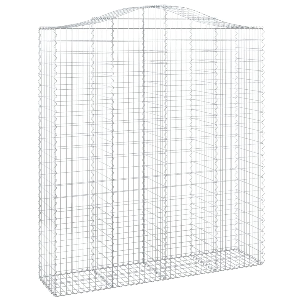 vidaXL Łukowaty kosz gabionowy 200x50x220/240 cm, galwanizowane żelazo