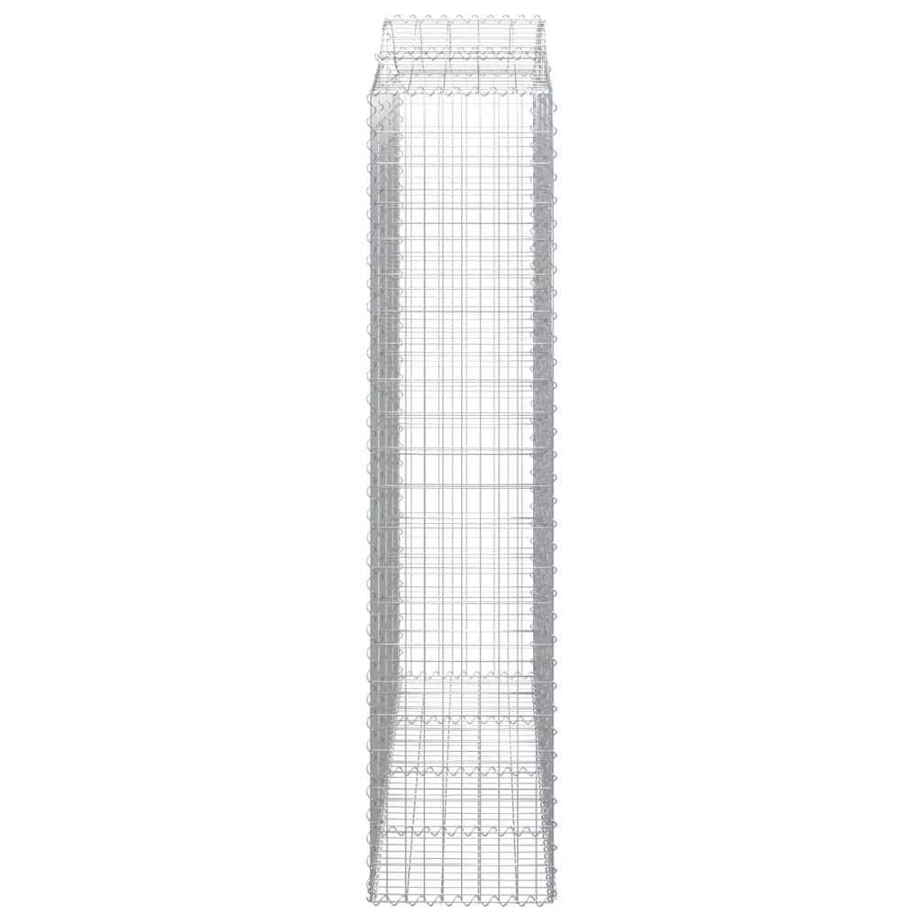 vidaXL Łukowaty kosz gabionowy 200x50x220/240 cm, galwanizowane żelazo