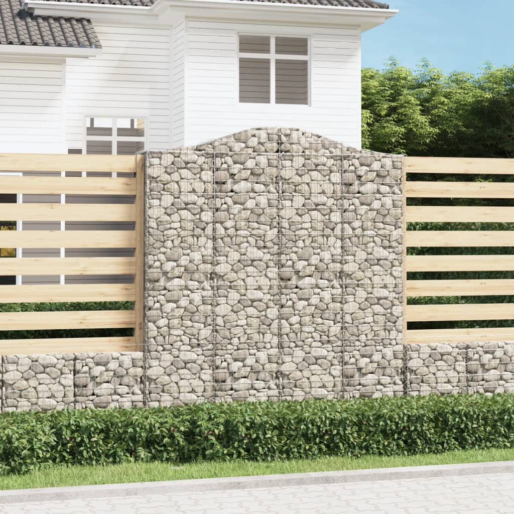 vidaXL Łukowaty kosz gabionowy 200x50x220/240 cm, galwanizowane żelazo