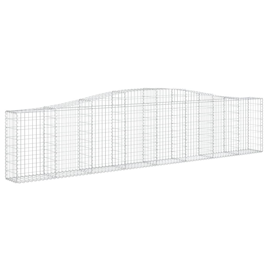 vidaXL Łukowaty kosz gabionowy, 400x30x80/100 cm, galwanizowane żelazo