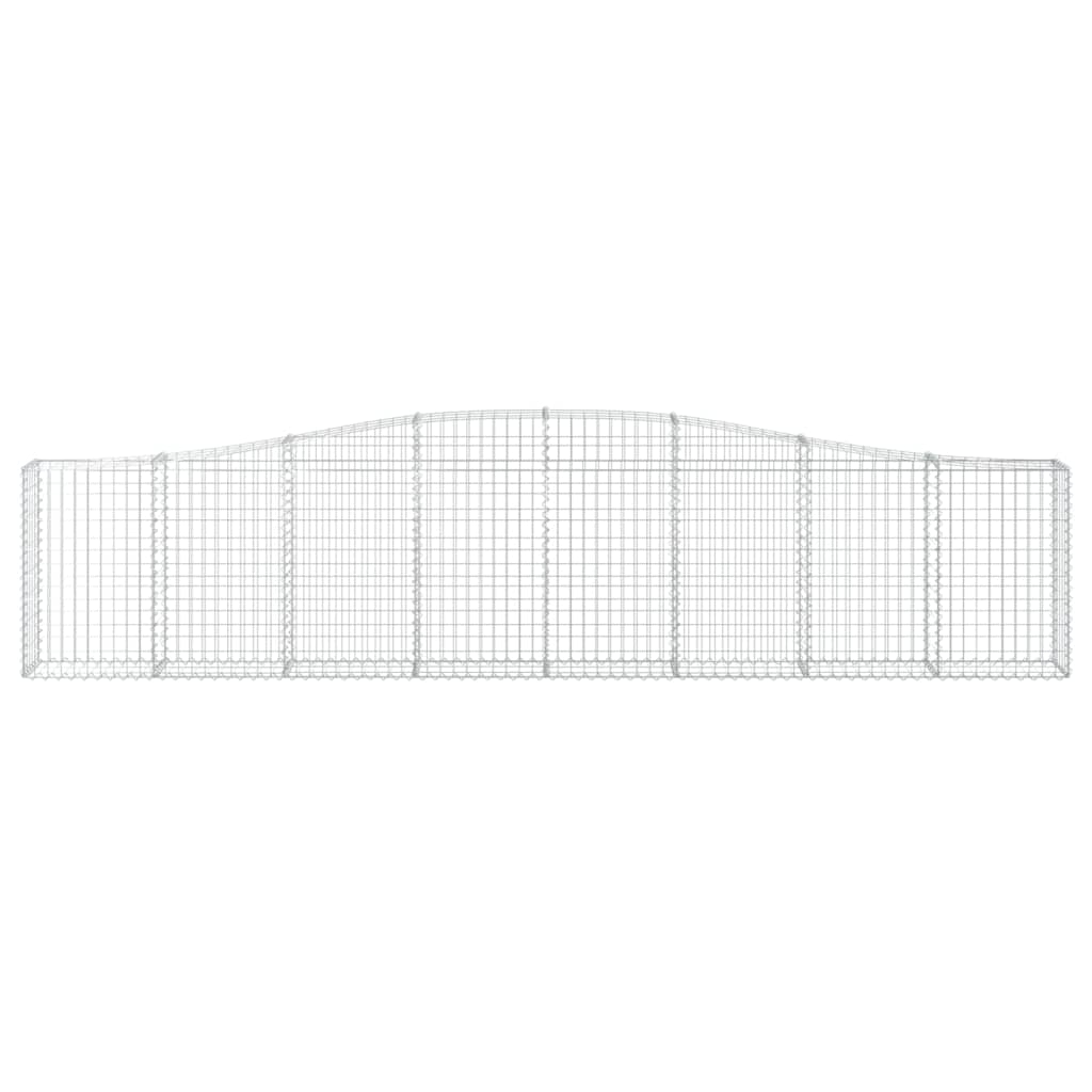 vidaXL Łukowaty kosz gabionowy, 400x30x80/100 cm, galwanizowane żelazo