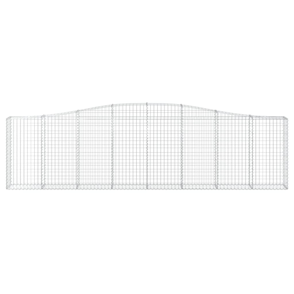 vidaXL Łukowaty kosz gabionowy, 400x30x100/120cm, galwanizowane żelazo