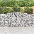 vidaXL Łukowaty kosz gabionowy, 400x30x100/120cm, galwanizowane żelazo