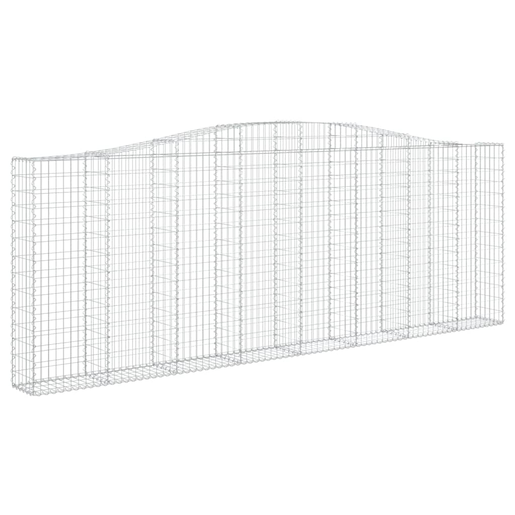 vidaXL Łukowaty kosz gabionowy 400x30x140/160 cm, galwanizowane żelazo
