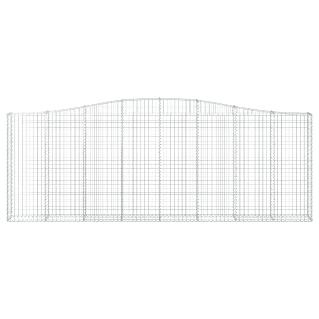 vidaXL Łukowaty kosz gabionowy 400x30x140/160 cm, galwanizowane żelazo