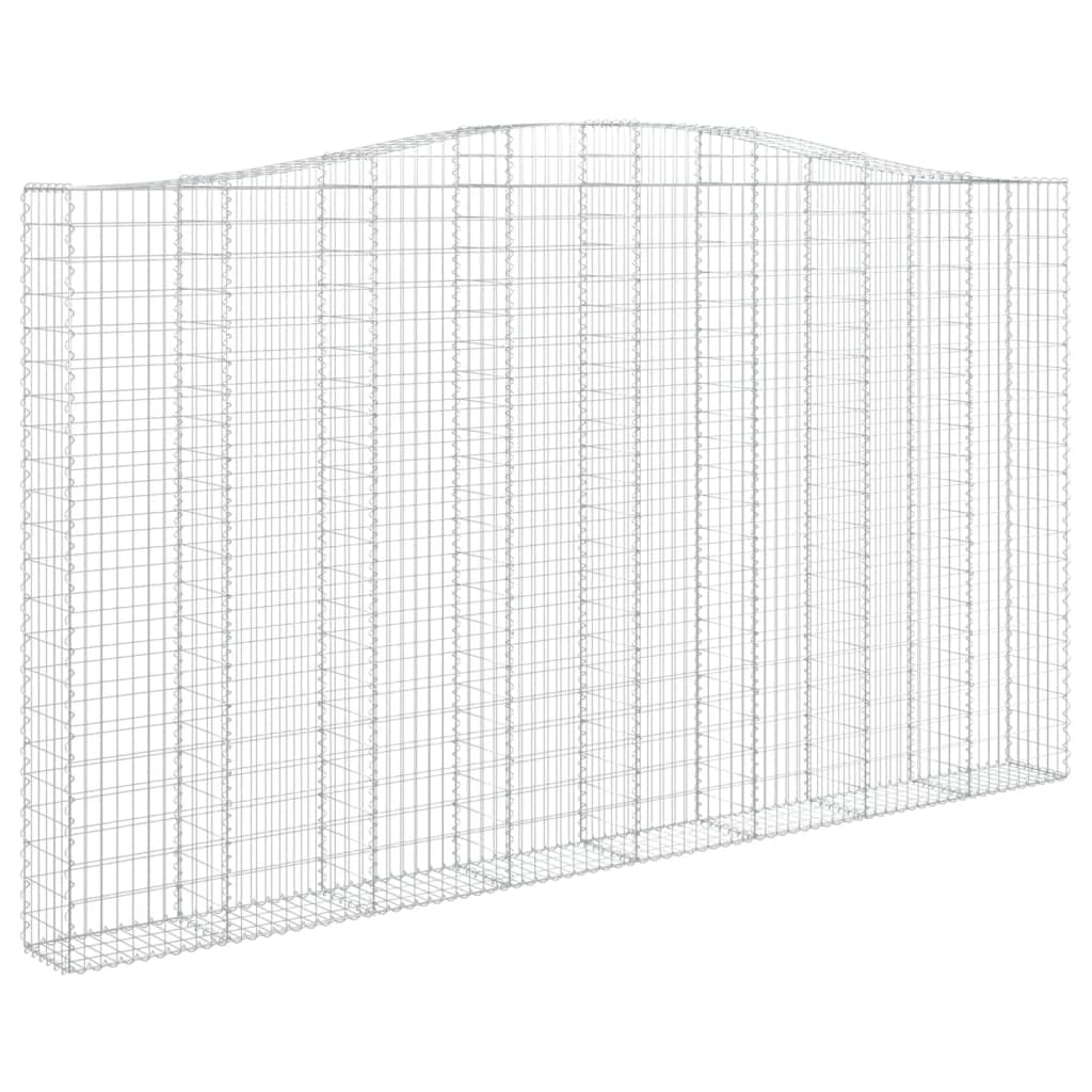 vidaXL Łukowaty kosz gabionowy 400x30x220/240 cm, galwanizowane żelazo