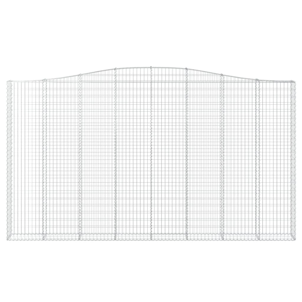 vidaXL Łukowaty kosz gabionowy 400x30x220/240 cm, galwanizowane żelazo
