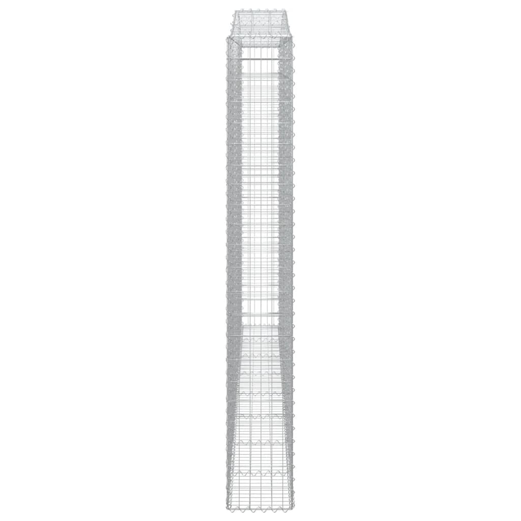 vidaXL Łukowaty kosz gabionowy 400x30x220/240 cm, galwanizowane żelazo