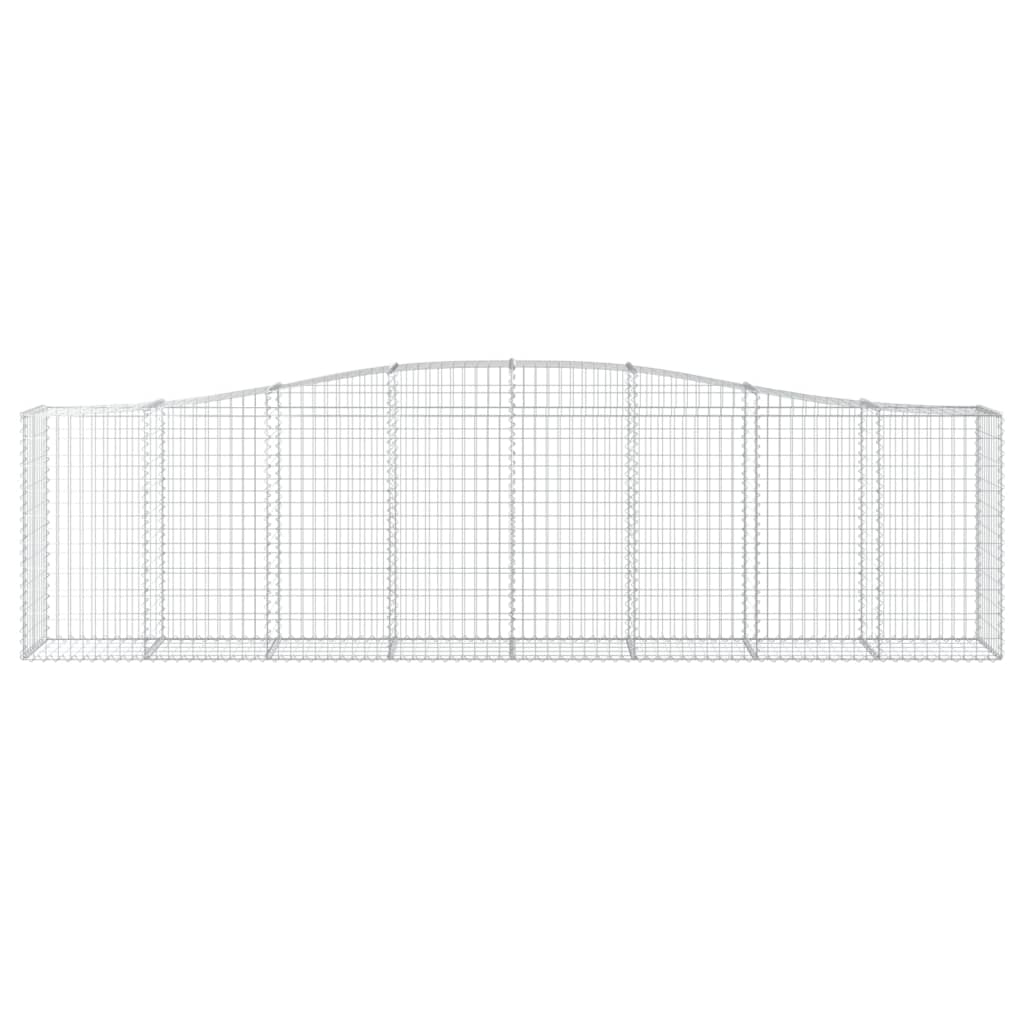vidaXL Łukowaty kosz gabionowy, 400x50x100/120cm, galwanizowane żelazo