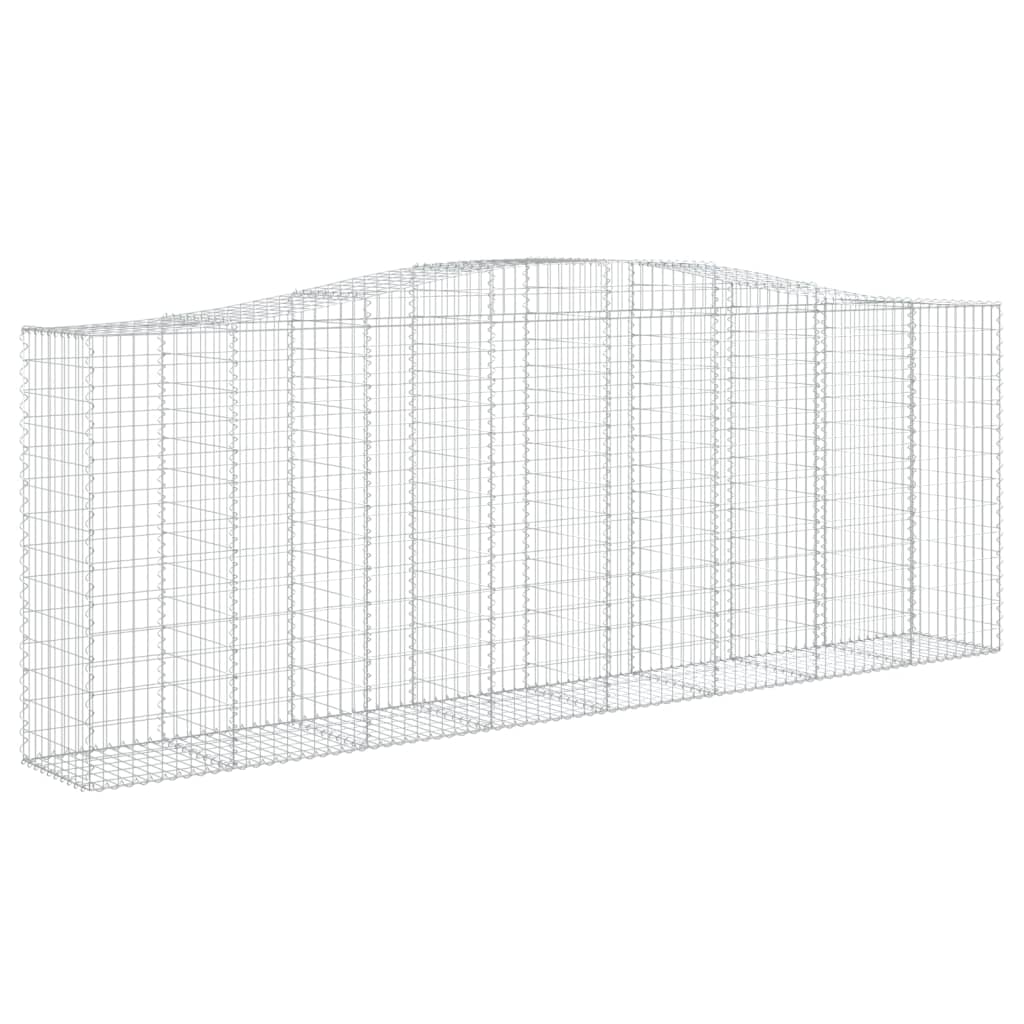 vidaXL Łukowaty kosz gabionowy 400x50x140/160 cm, galwanizowane żelazo