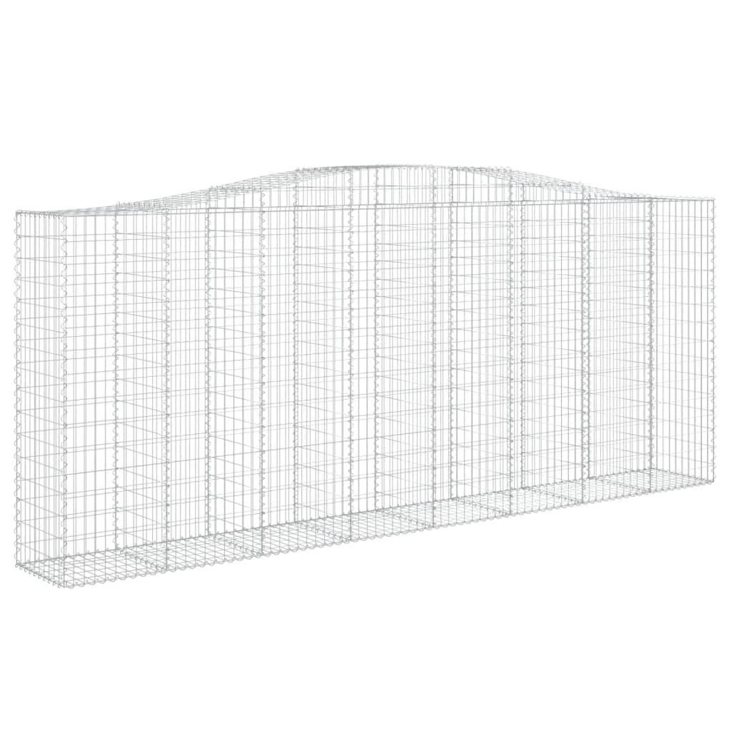 vidaXL Łukowaty kosz gabionowy 400x50x160/180 cm, galwanizowane żelazo