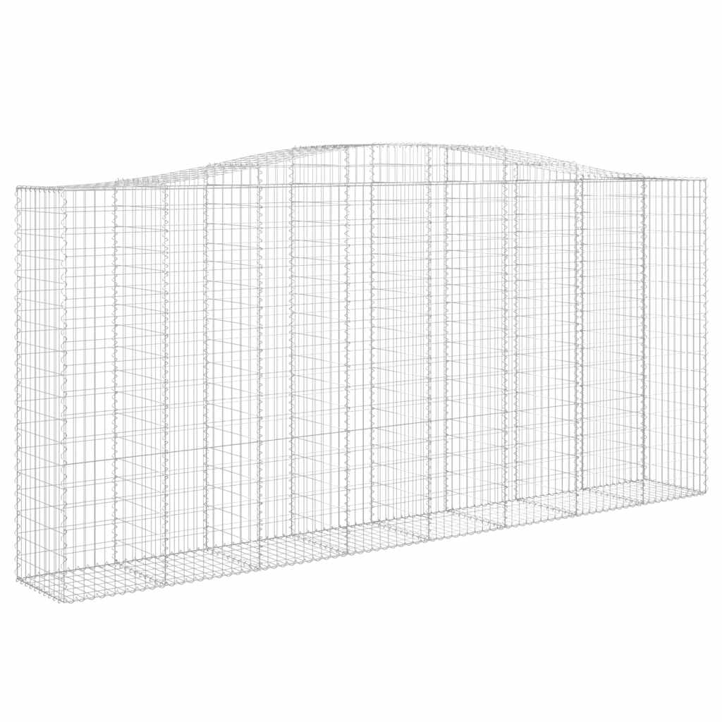 vidaXL Łukowaty kosz gabionowy 400x50x180/200 cm, galwanizowane żelazo