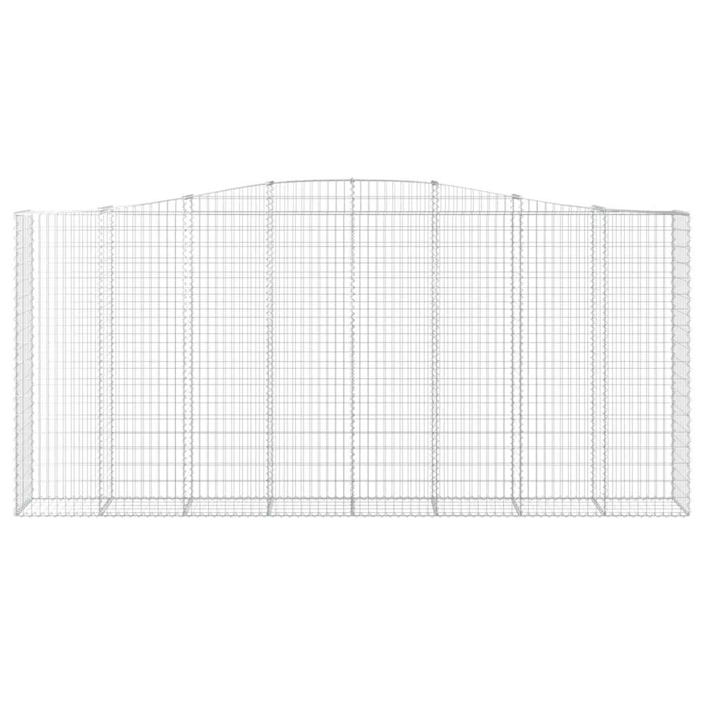 vidaXL Łukowaty kosz gabionowy 400x50x180/200 cm, galwanizowane żelazo
