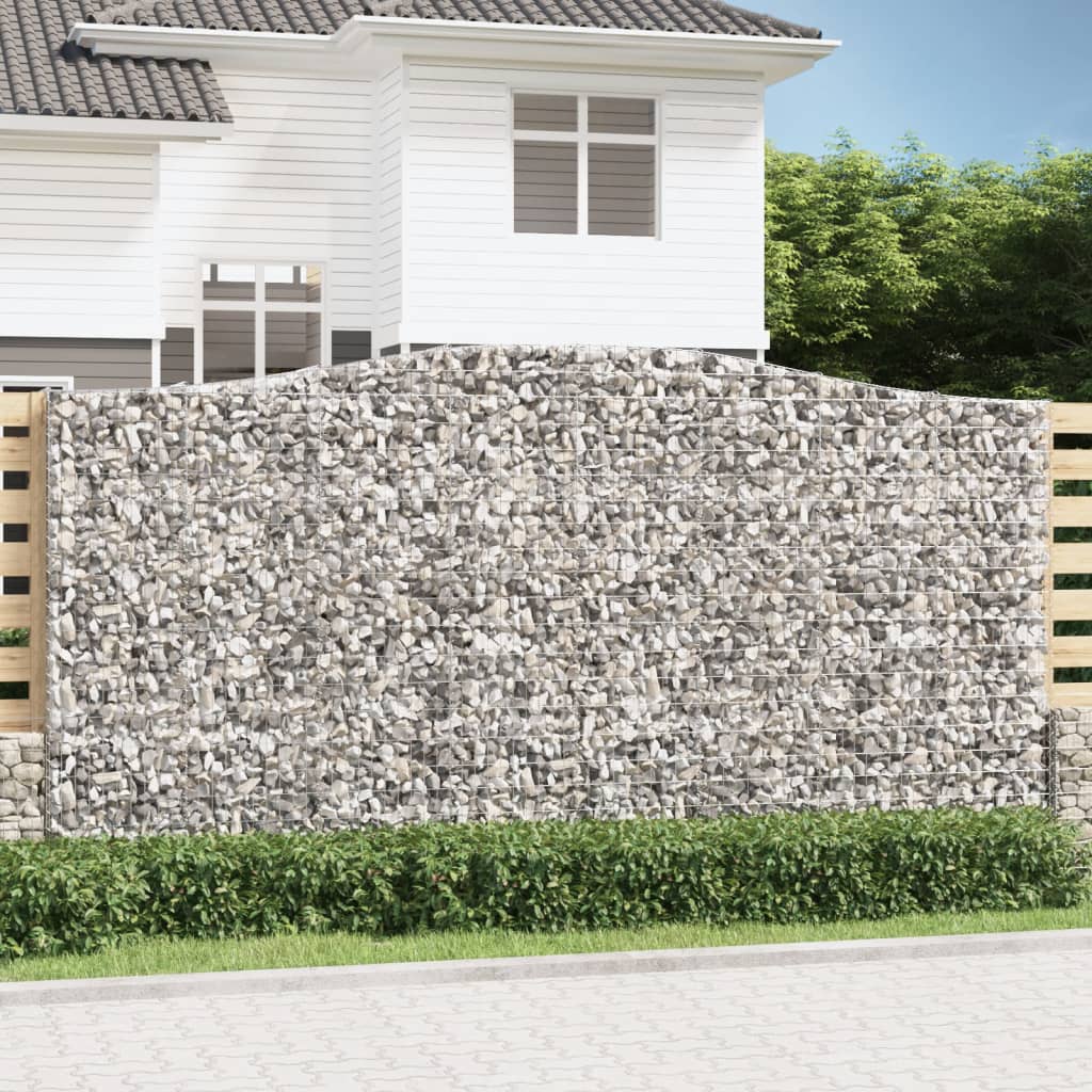 vidaXL Łukowaty kosz gabionowy 400x50x200/220 cm, galwanizowane żelazo