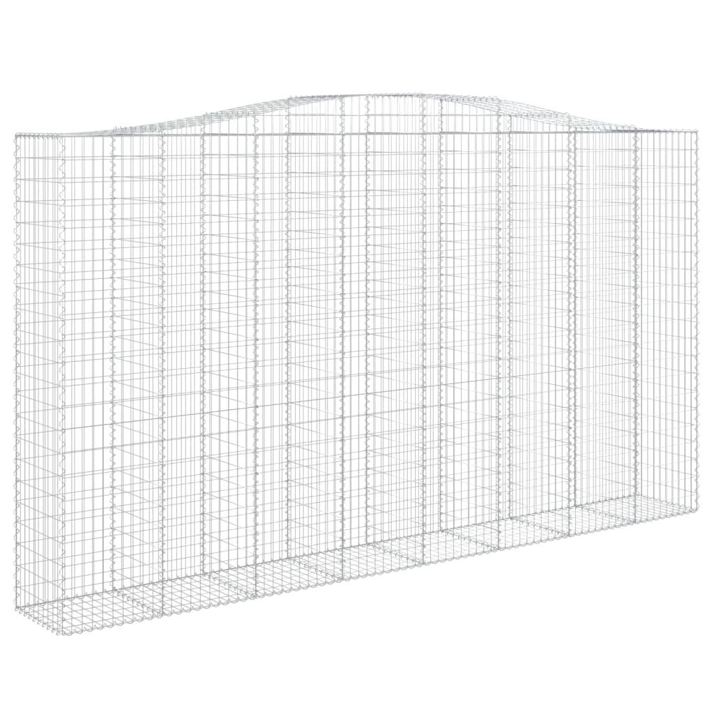 vidaXL Łukowaty kosz gabionowy 400x50x220/240 cm, galwanizowane żelazo