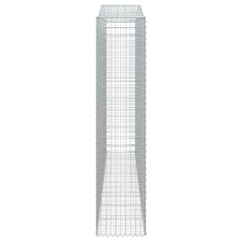 vidaXL Łukowaty kosz gabionowy 400x50x220/240 cm, galwanizowane żelazo