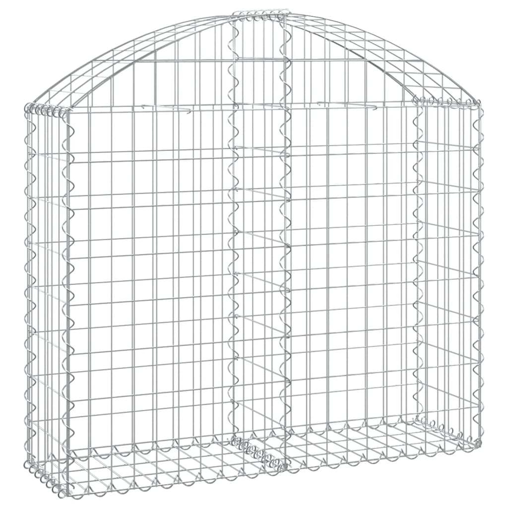 vidaXL Łukowaty kosz gabionowy, 100x30x80/100 cm, galwanizowane żelazo