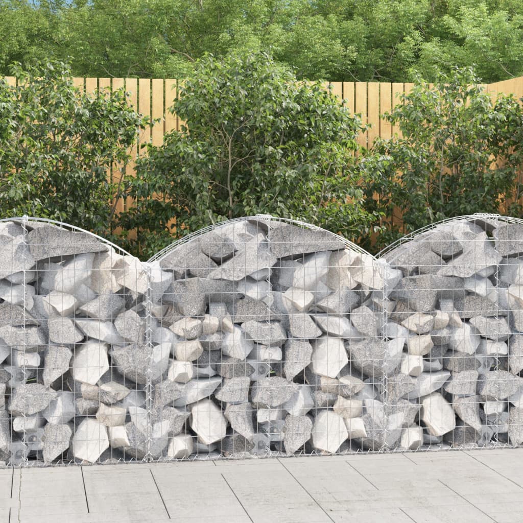 vidaXL Łukowaty kosz gabionowy, 100x30x80/100 cm, galwanizowane żelazo