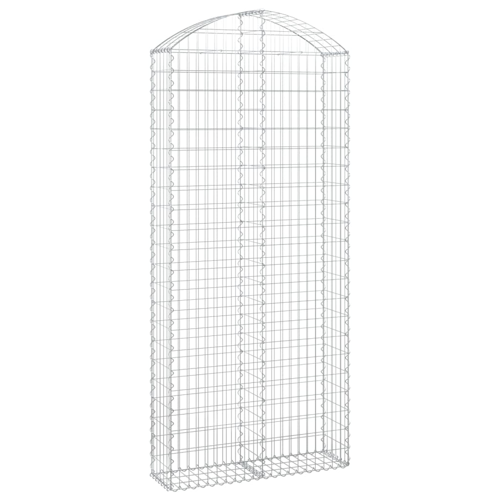 vidaXL Łukowaty kosz gabionowy 100x30x220/240 cm, galwanizowane żelazo