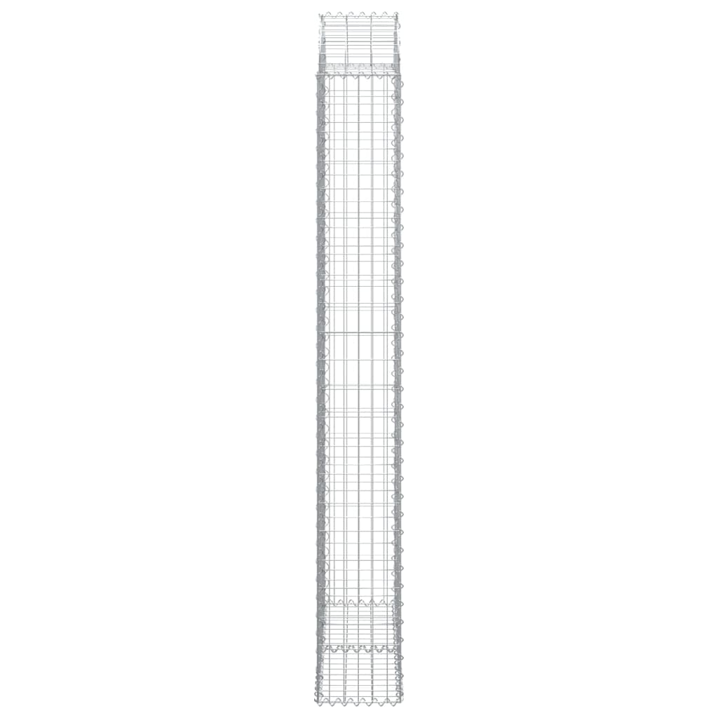 vidaXL Łukowaty kosz gabionowy 100x30x220/240 cm, galwanizowane żelazo