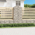 vidaXL Łukowaty kosz gabionowy 100x30x220/240 cm, galwanizowane żelazo