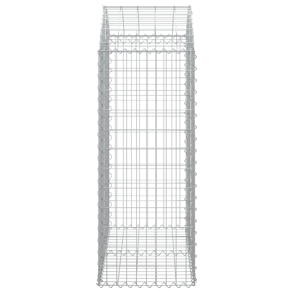 vidaXL Łukowaty kosz gabionowy 100x50x120/140 cm, galwanizowane żelazo