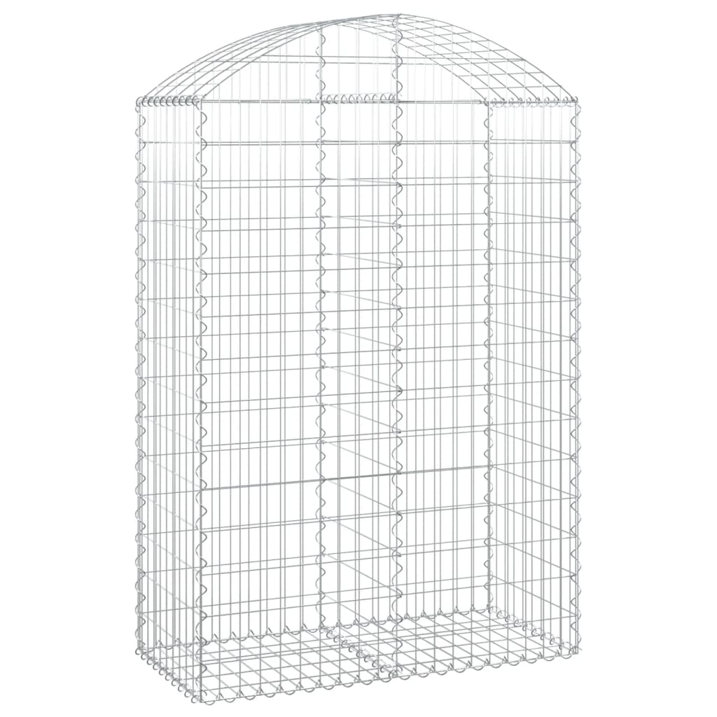 vidaXL Łukowaty kosz gabionowy 100x50x140/160 cm, galwanizowane żelazo