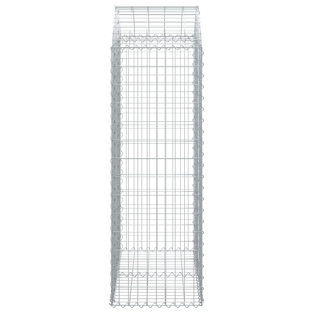 vidaXL Łukowaty kosz gabionowy 100x50x140/160 cm, galwanizowane żelazo