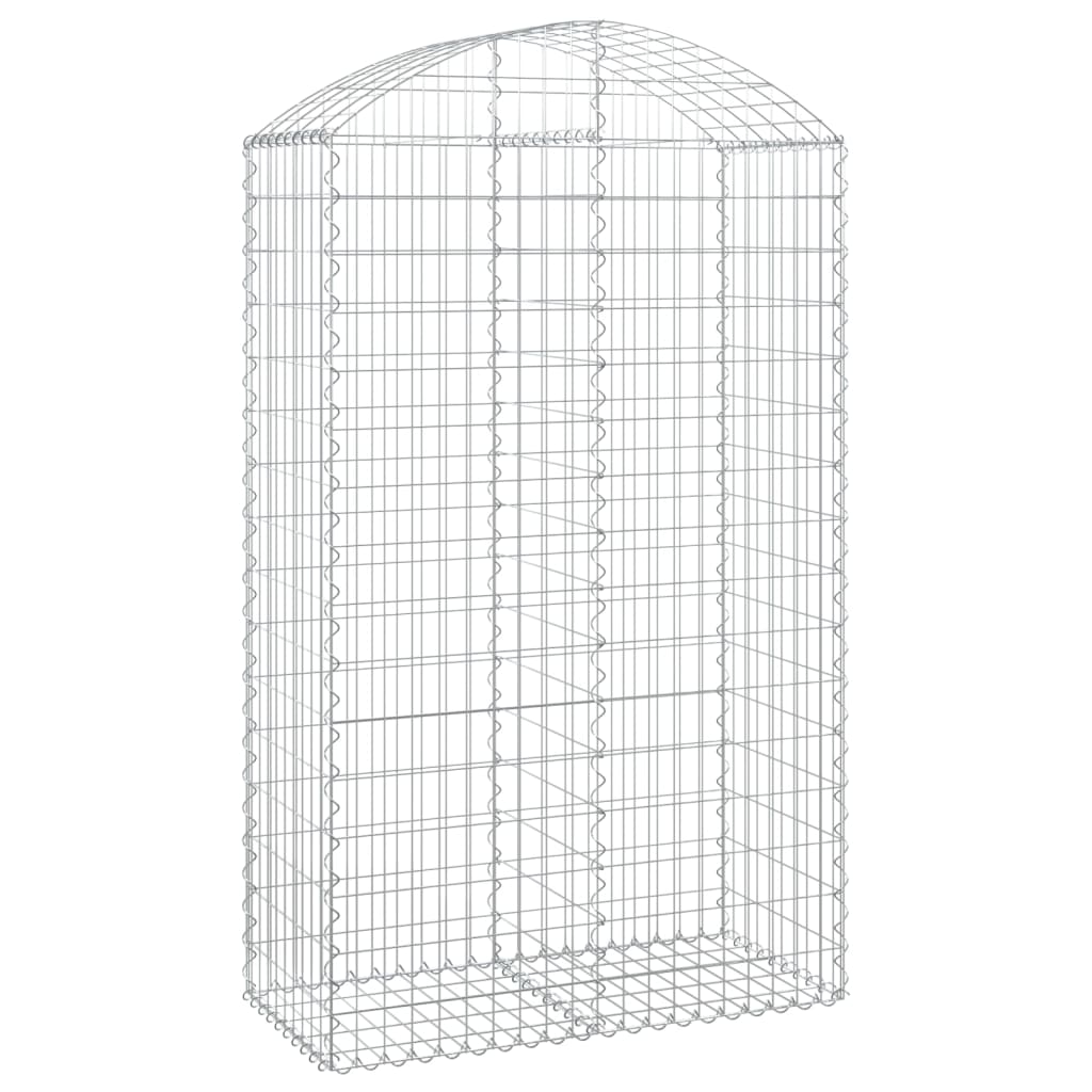 vidaXL Łukowaty kosz gabionowy 100x50x160/180 cm, galwanizowane żelazo