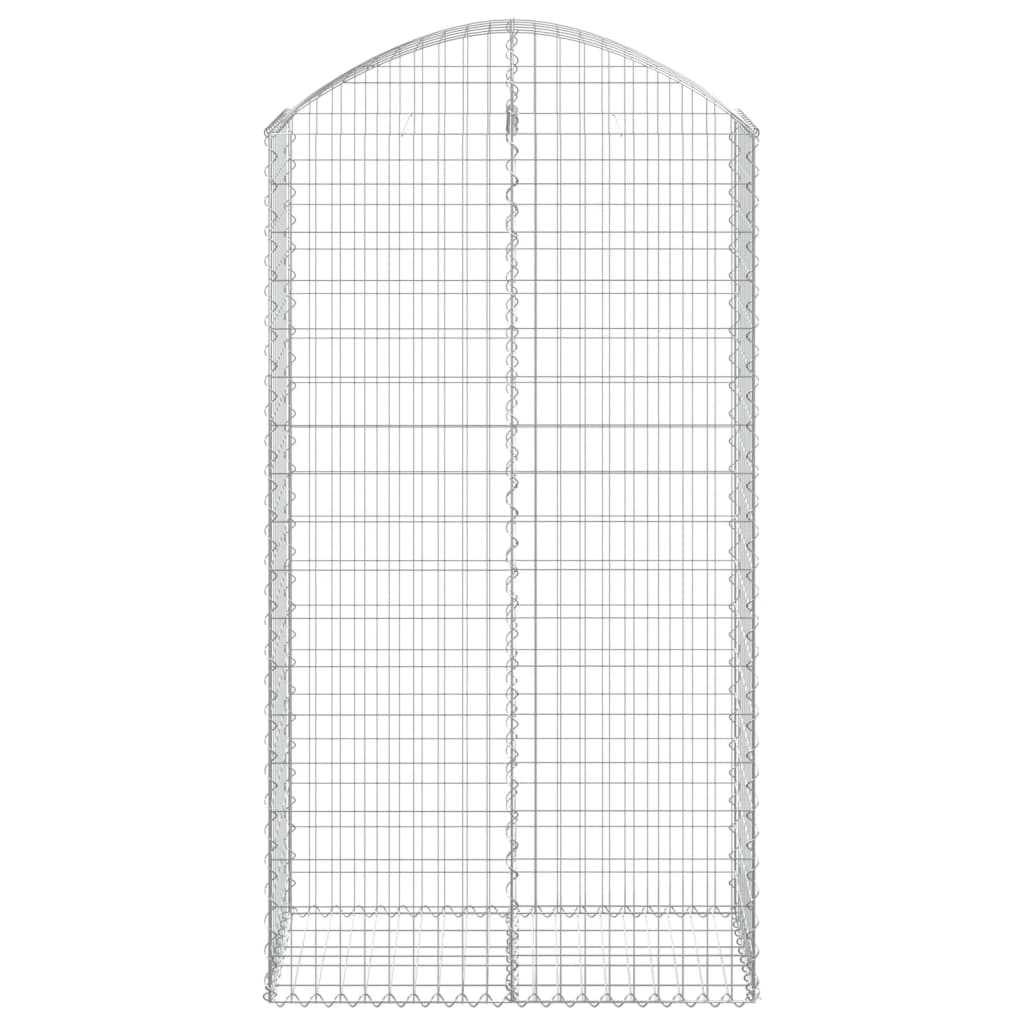 vidaXL Łukowaty kosz gabionowy 100x50x180/200 cm, galwanizowane żelazo