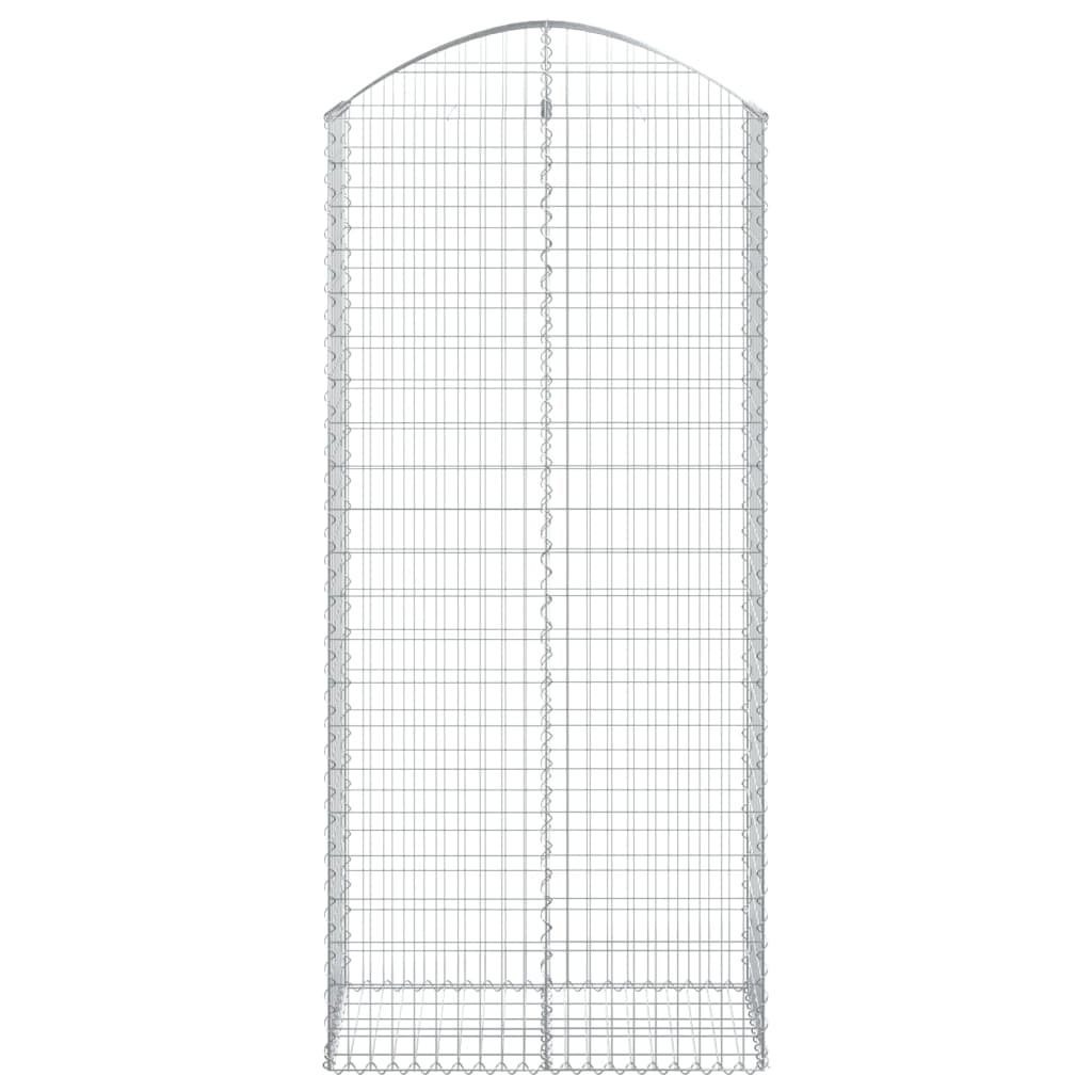 vidaXL Łukowaty kosz gabionowy 100x50x220/240 cm, galwanizowane żelazo