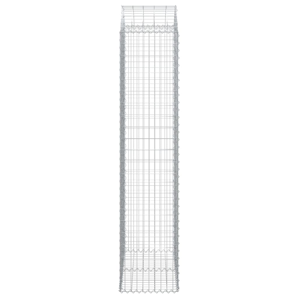 vidaXL Łukowaty kosz gabionowy 100x50x220/240 cm, galwanizowane żelazo
