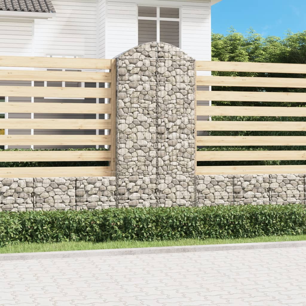 vidaXL Łukowaty kosz gabionowy 100x50x220/240 cm, galwanizowane żelazo