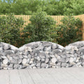 vidaXL Łukowaty kosz gabionowy, 150x30x60/80 cm, galwanizowane żelazo